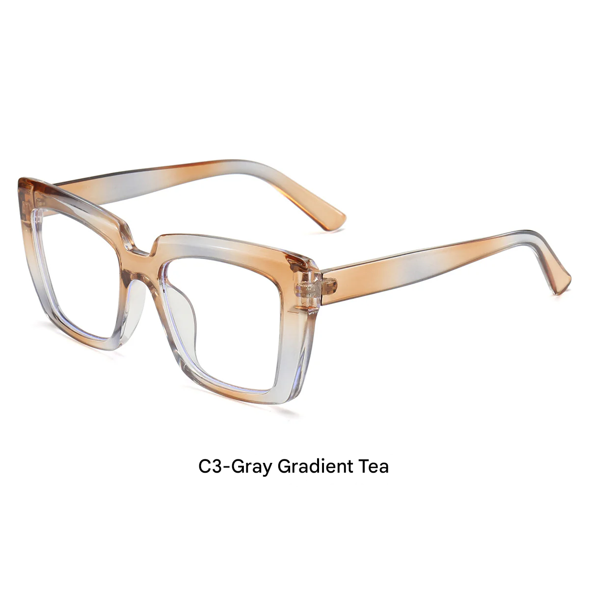 Candy Color Anti-Blue Light Glasses – Square Frame Eyewear for Adults, Myopia-Ready