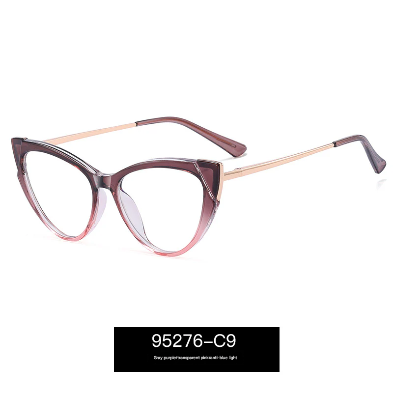 Cat-Eye Blue Light Blocking Glasses for Women – Large Full Frame TR90 Optical Eyewear