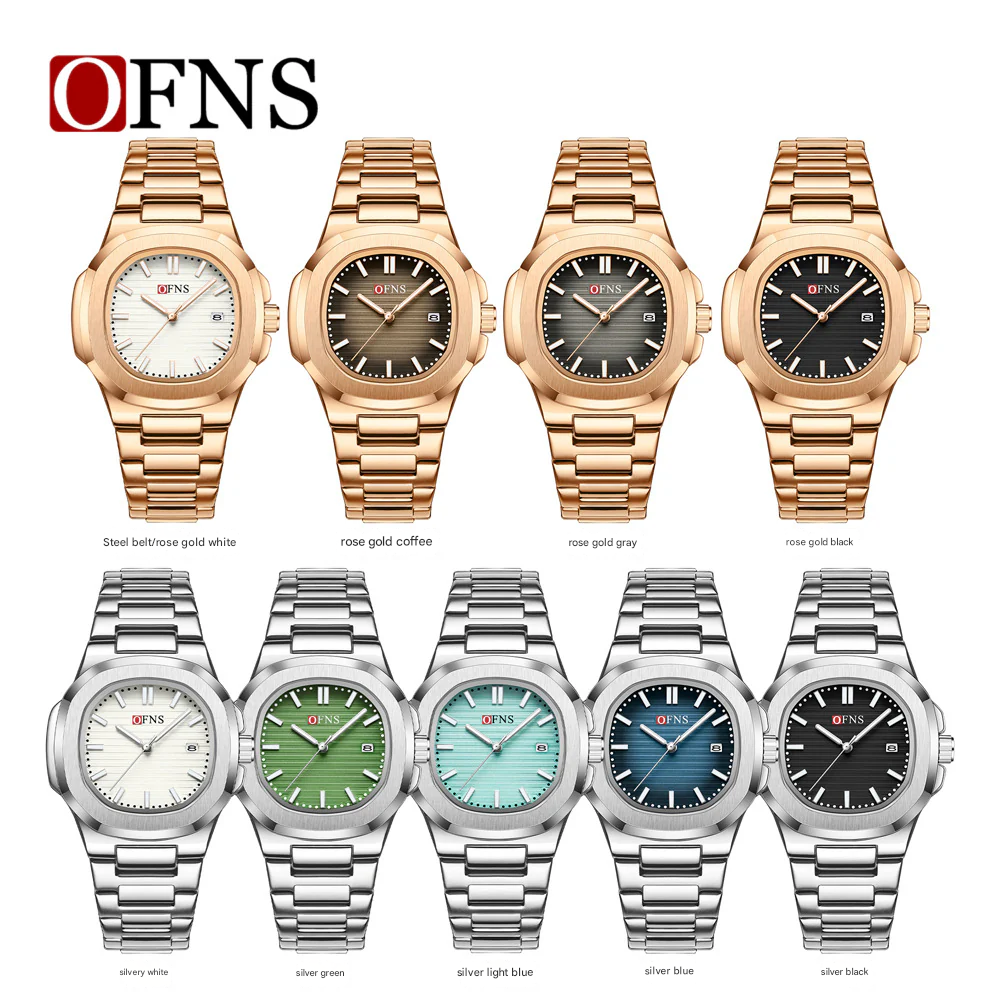 OFNS Men’s Quartz Watch – Waterproof Business Timepiece with Steel Strap