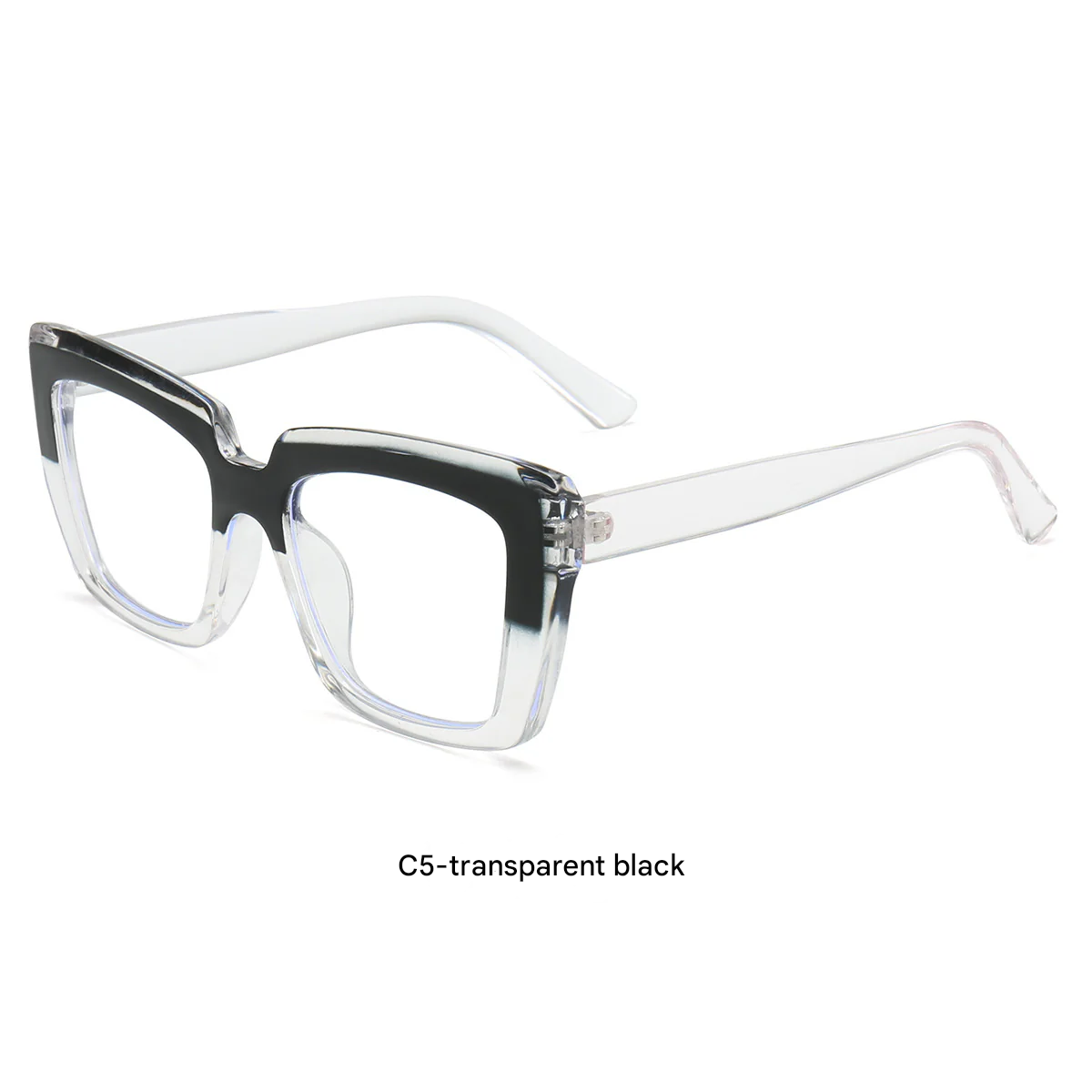 Candy Color Anti-Blue Light Glasses – Square Frame Eyewear for Adults, Myopia-Ready