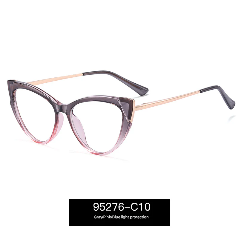 Cat-Eye Blue Light Blocking Glasses for Women – Large Full Frame TR90 Optical Eyewear