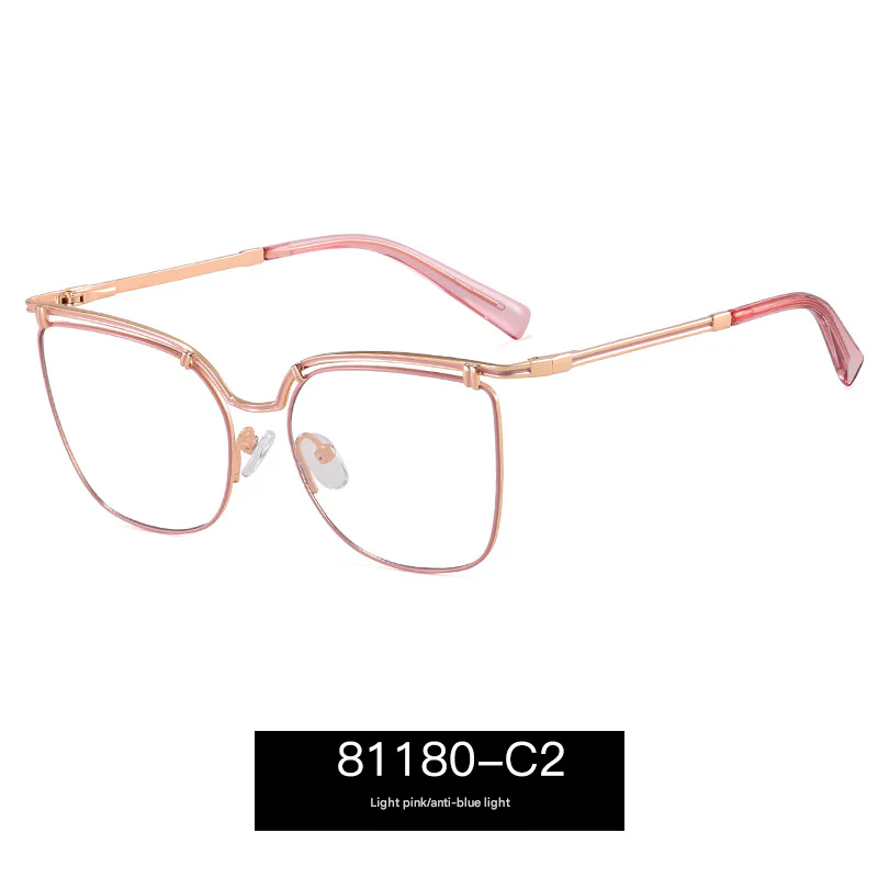 Women's Thin Metal Glasses Frame – Minimalist Anti-Blue Light Myopia Eyewear