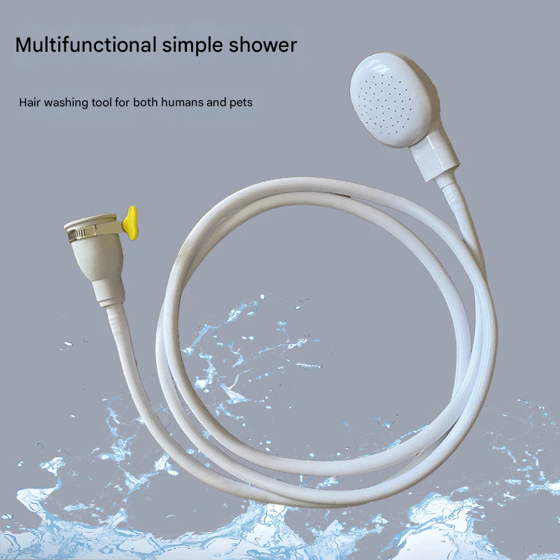 Quick-Connect Faucet Shower Head Set – Outdoor & Indoor Use for Pets, Kids, Hair Wash