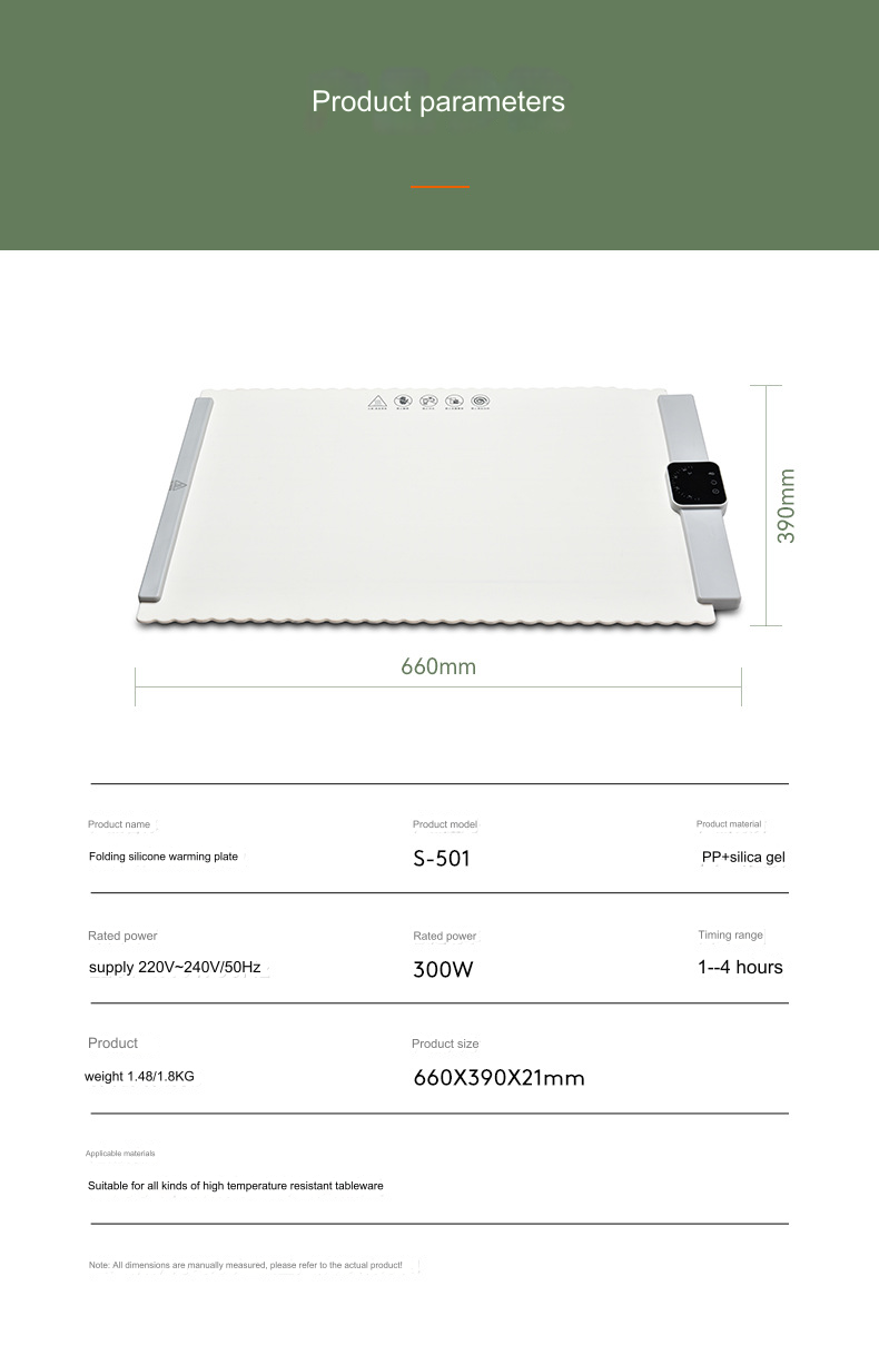 Flexible Folding Silicone Vegetable Heating Board