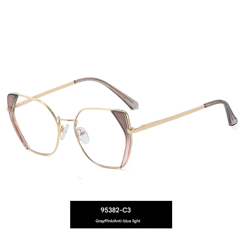 Women’s Polygon Blue Light Blocking Glasses – TR90 Full Frame Eyewear