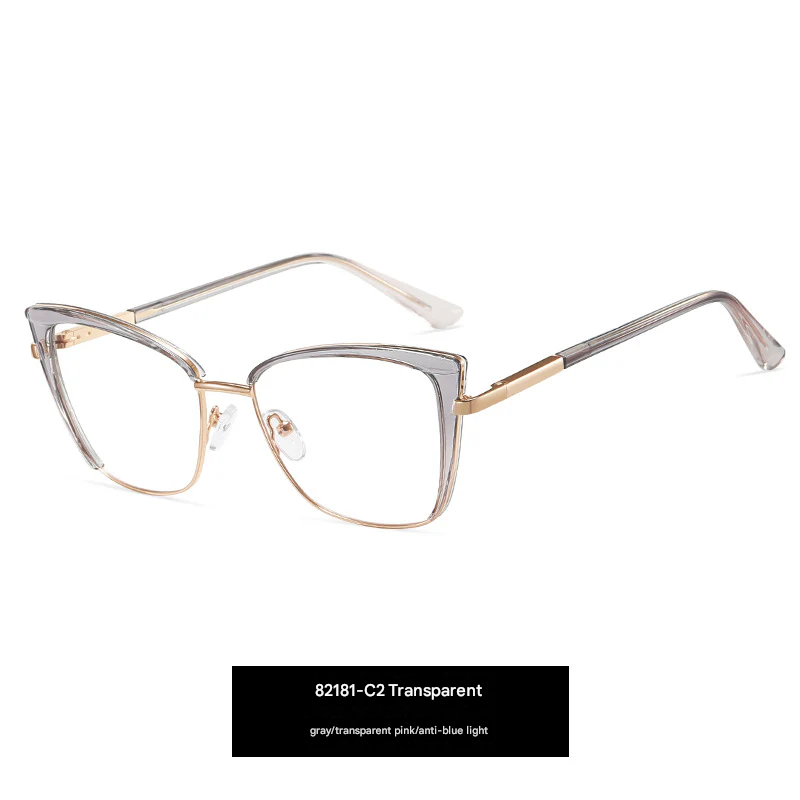 Cat-Eye Anti-Blue Light Glasses for Women – Light Luxury Optical Frame | Myopia-Ready