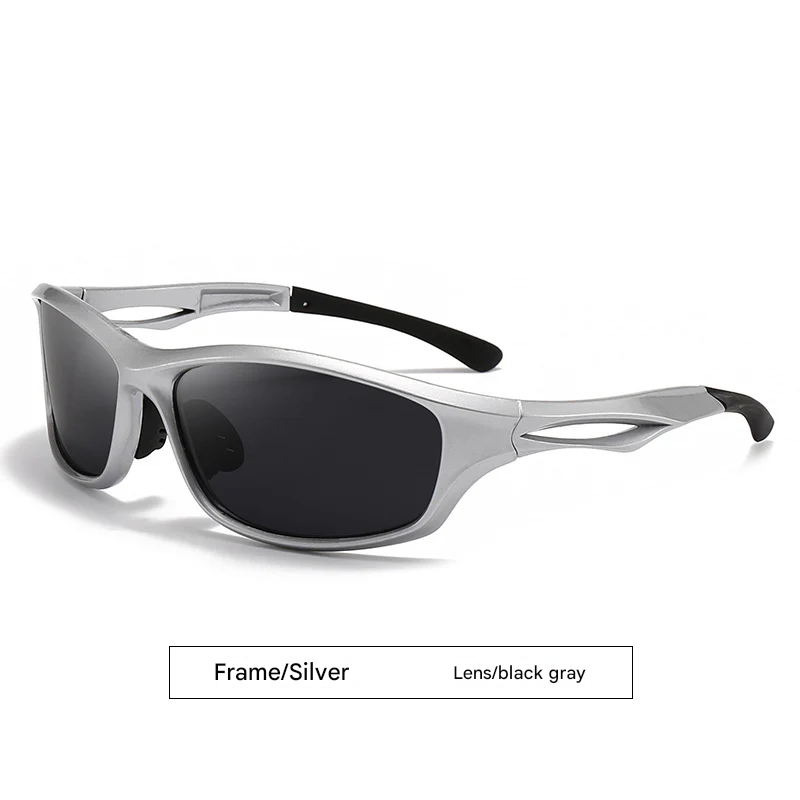 [Solarix] Silver Wraparound Sunglasses