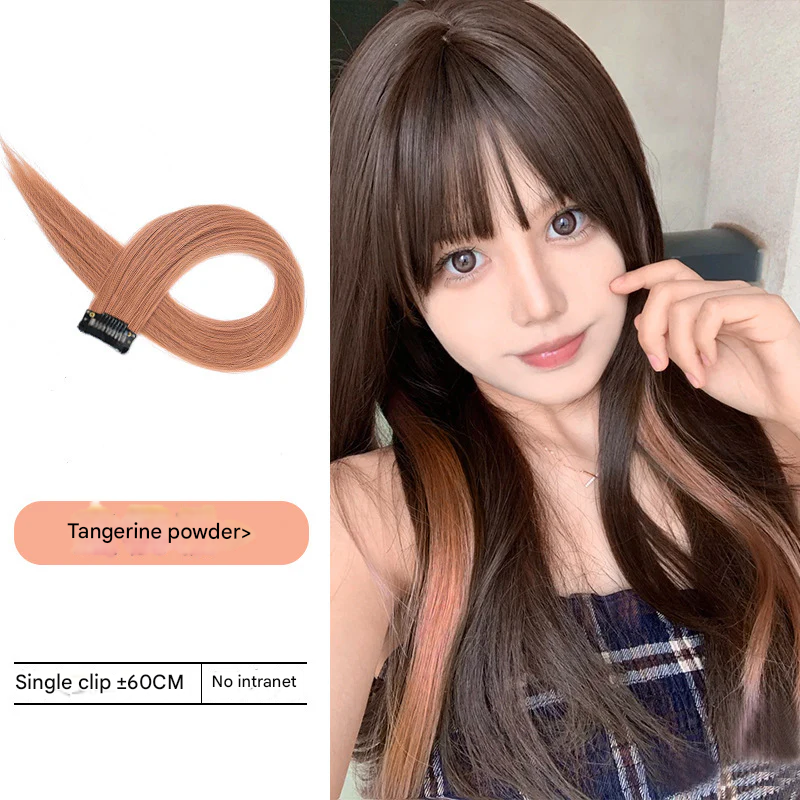 Invisible One-Piece Dyed Wig – Long Straight Realistic Hair Extension for Women - 55cm long
