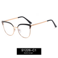 Women's Metal Butterfly Glasses Frame – Anti-Blue Light, Myopia-Ready Eyewear