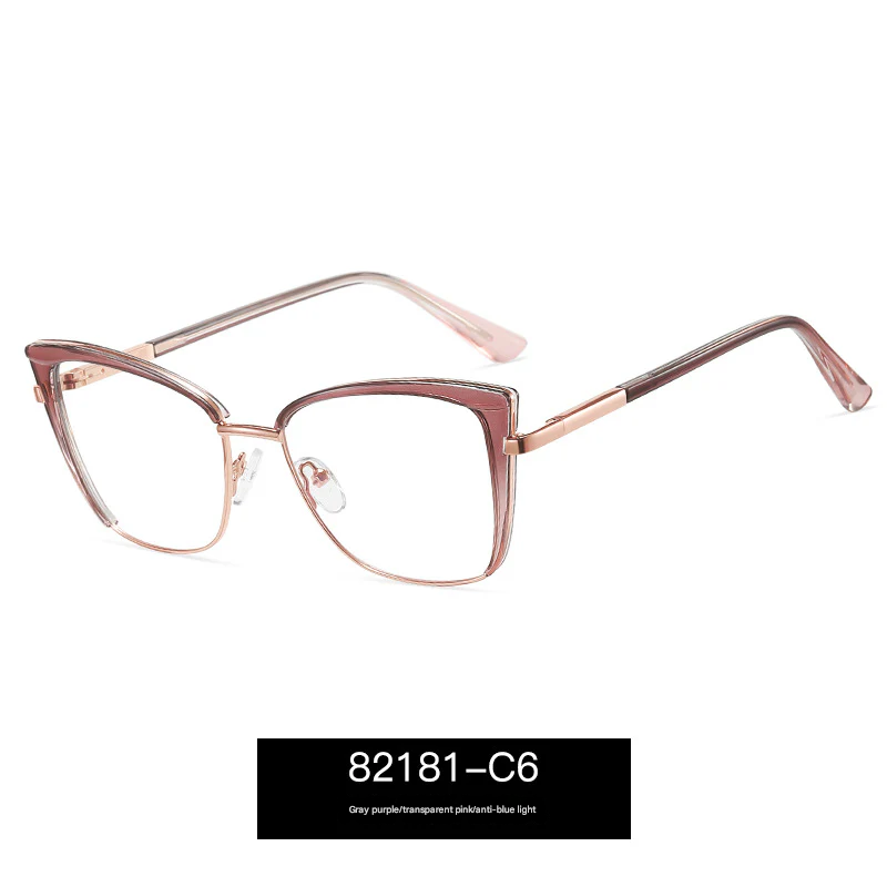 Cat-Eye Anti-Blue Light Glasses for Women – Light Luxury Optical Frame | Myopia-Ready