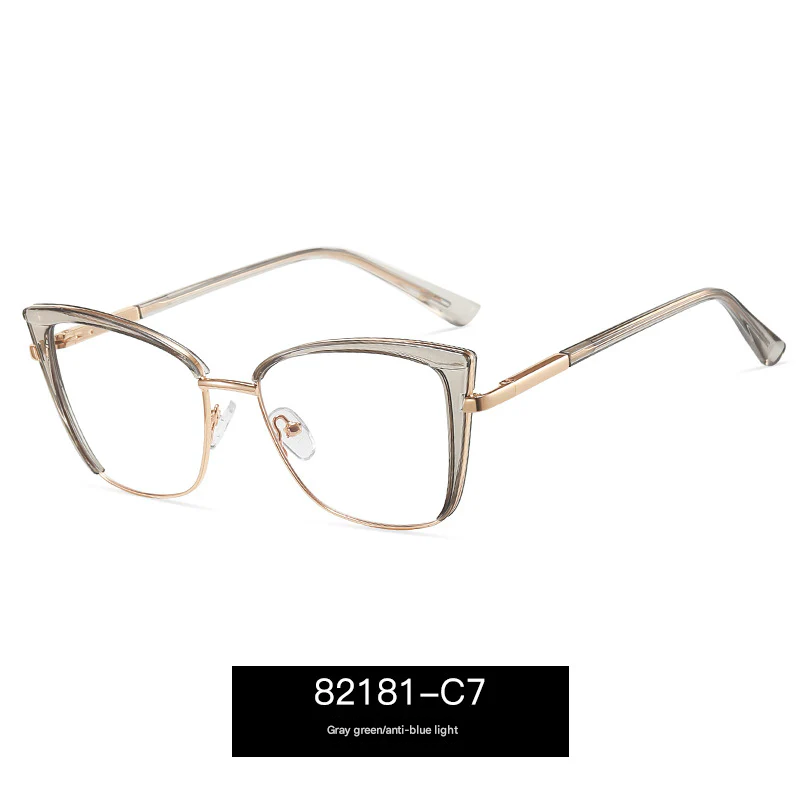 Cat-Eye Anti-Blue Light Glasses for Women – Light Luxury Optical Frame | Myopia-Ready