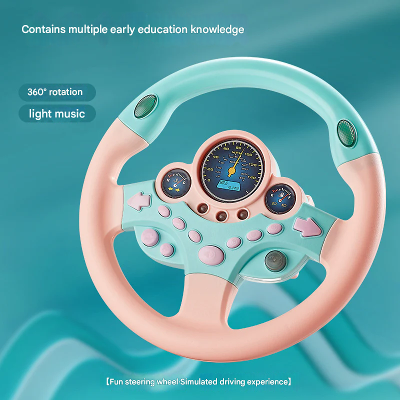 Interactive Baby Steering Wheel Toy with Lights & Sounds – Educational Car Simulator