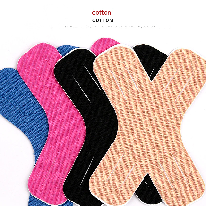 X-Shaped Muscle Support Patches – Cotton Sports Tape for Running & Joint Care (Pack of 2)