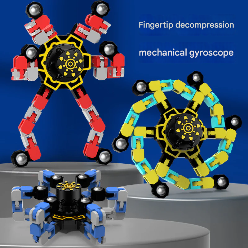 Luminous Mechanical Fidget Gyroscope Toy – ABS Finger Spinner with Steel Ball