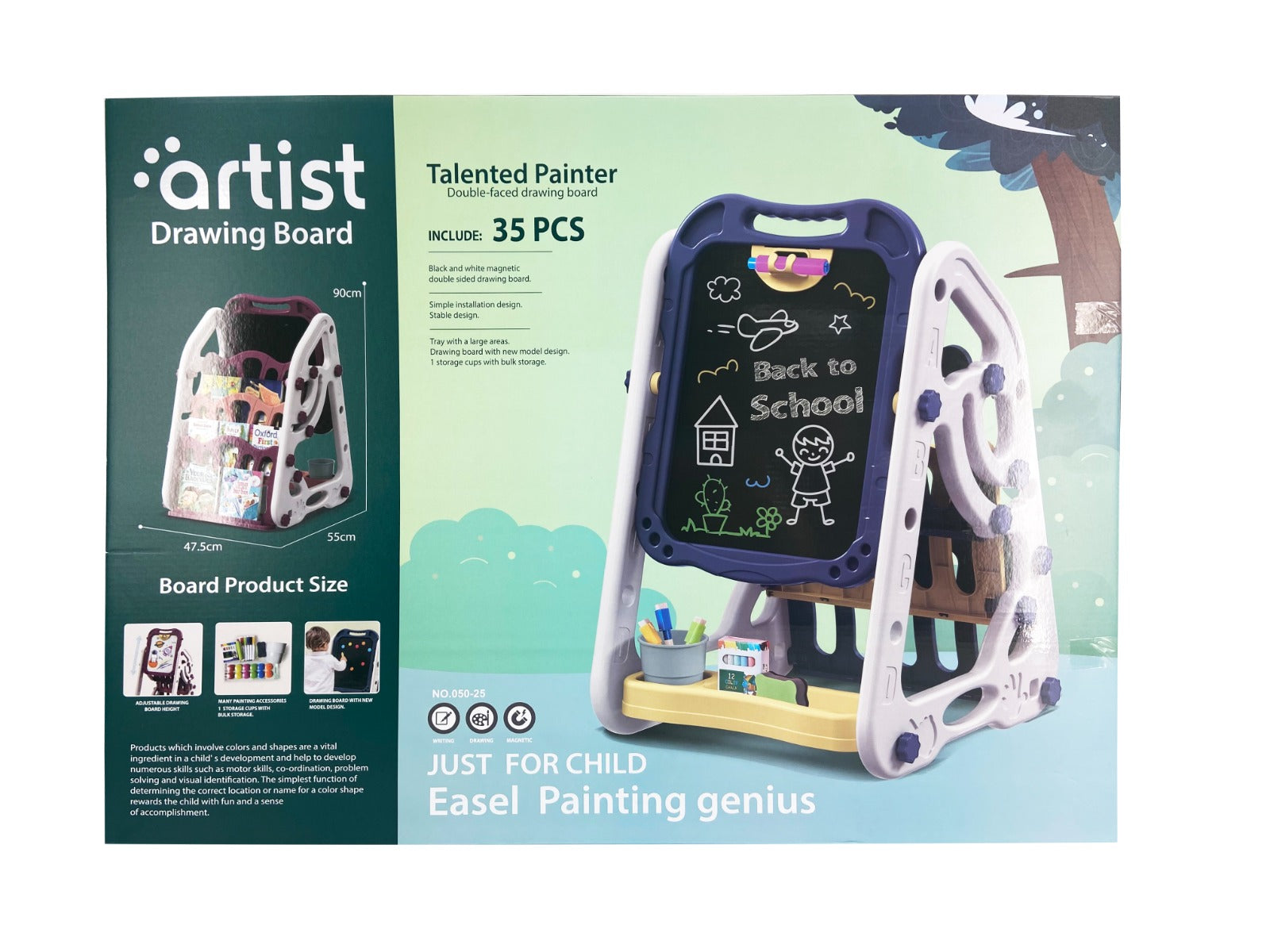 Talented Painter Double Sided Drawing Board 35pcs