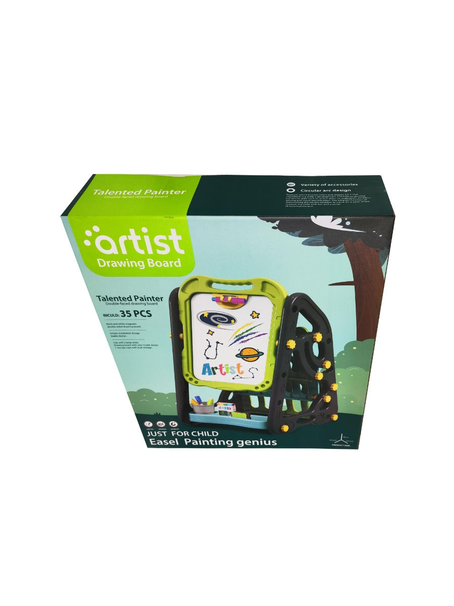 Talented Painter Double Sided Drawing Board 35pcs Green