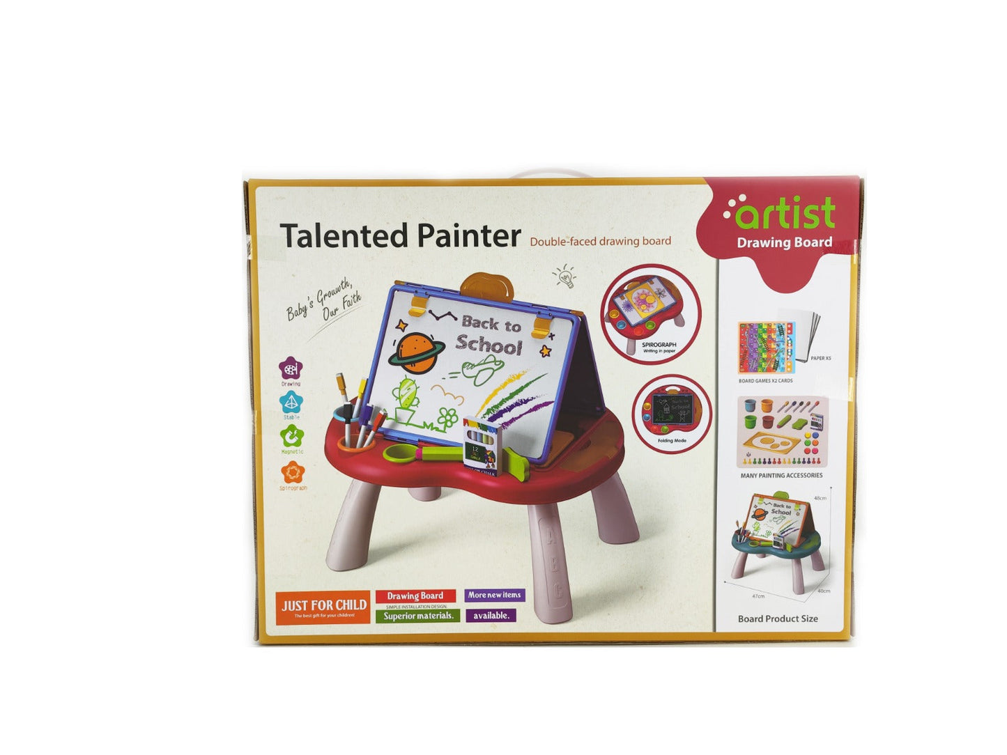Talented Painter Double Sided Drawing Board 52pcs