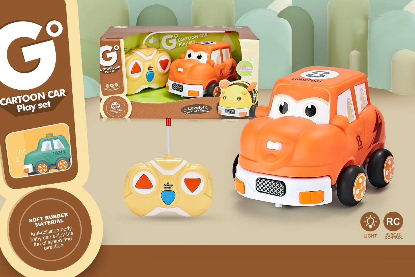 Cartoon Car Remote Control 2 Way Cartoon Racing Car