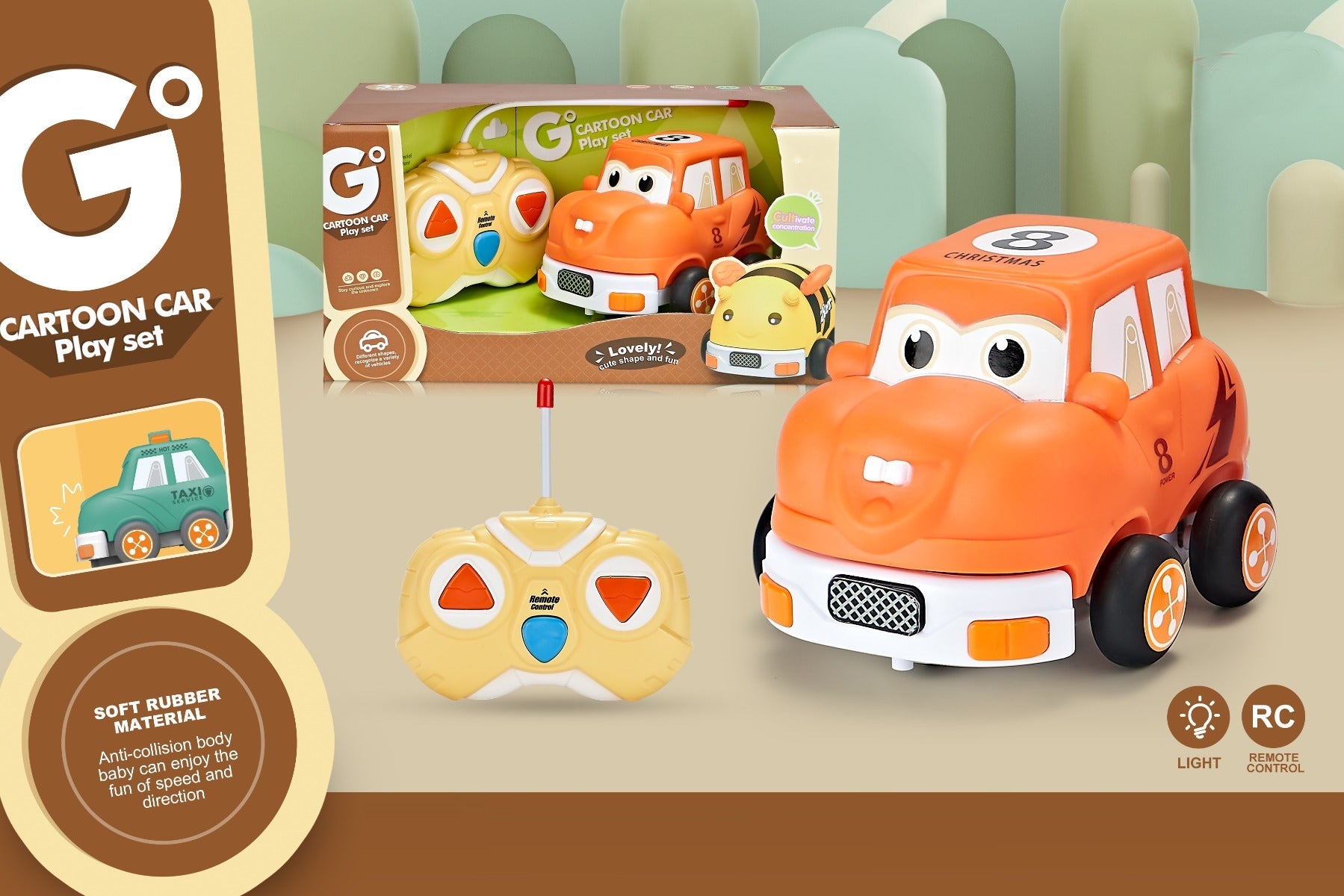 Cartoon Car Remote Control 2 Way Cartoon Racing Car