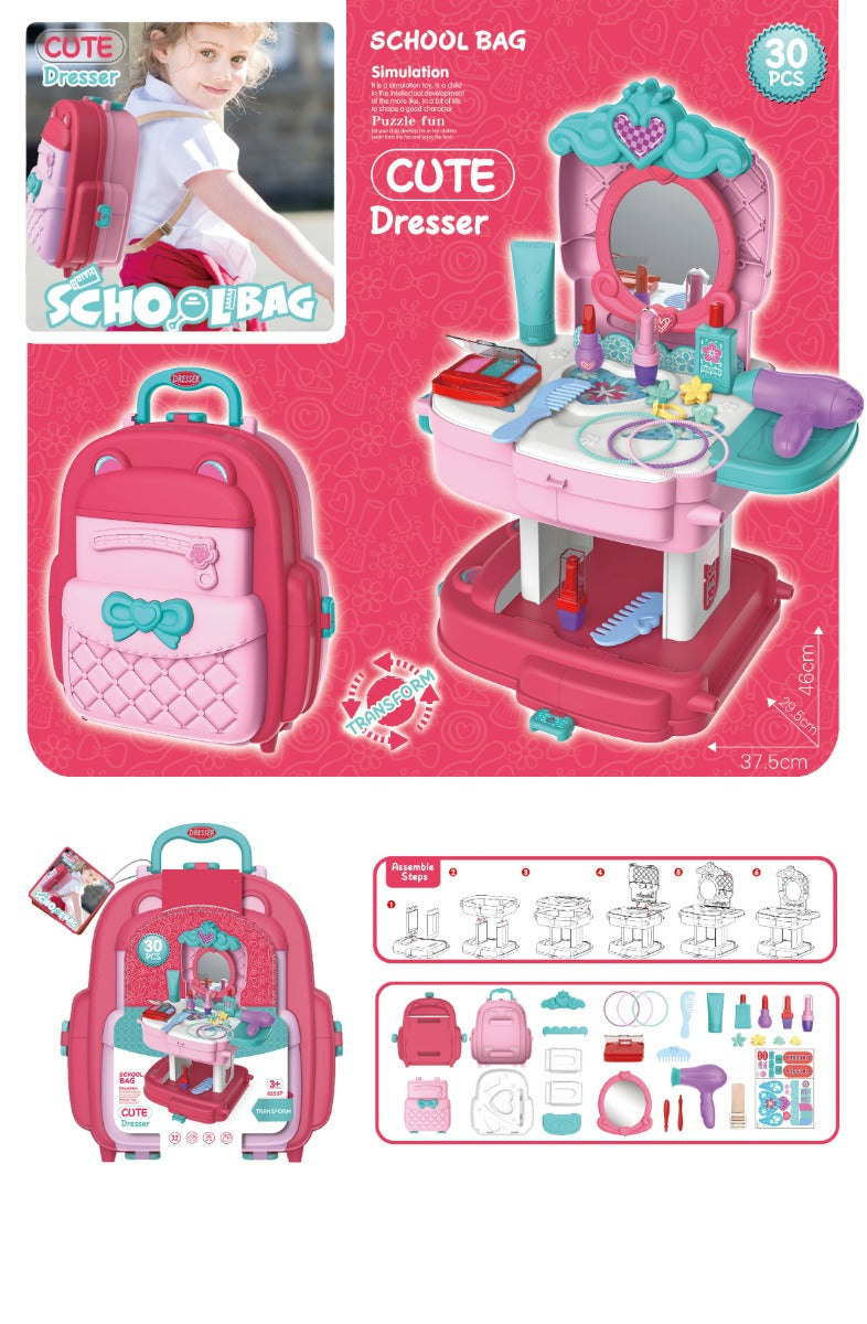 2 in 1 Dress Up Set Backpack Style