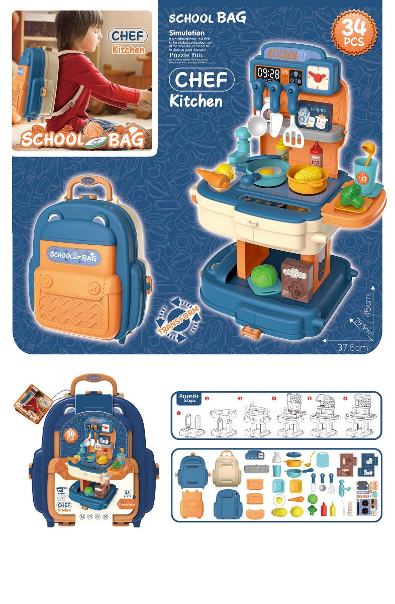 2 in 1 Tableware Bag Blue