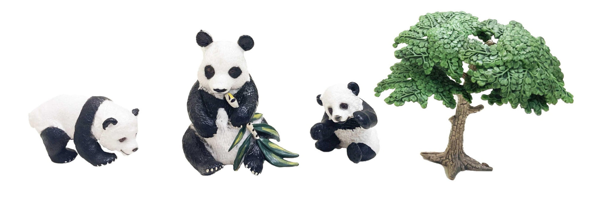 Model Animal Series Figure Panda 3pcs Set Assorted