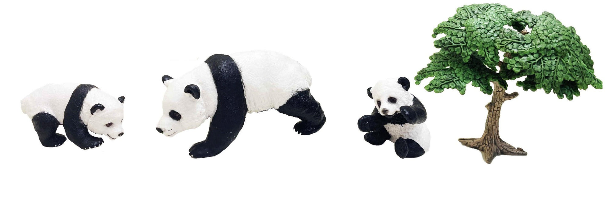Model Animal Series Figure Panda 3pcs Set Assorted