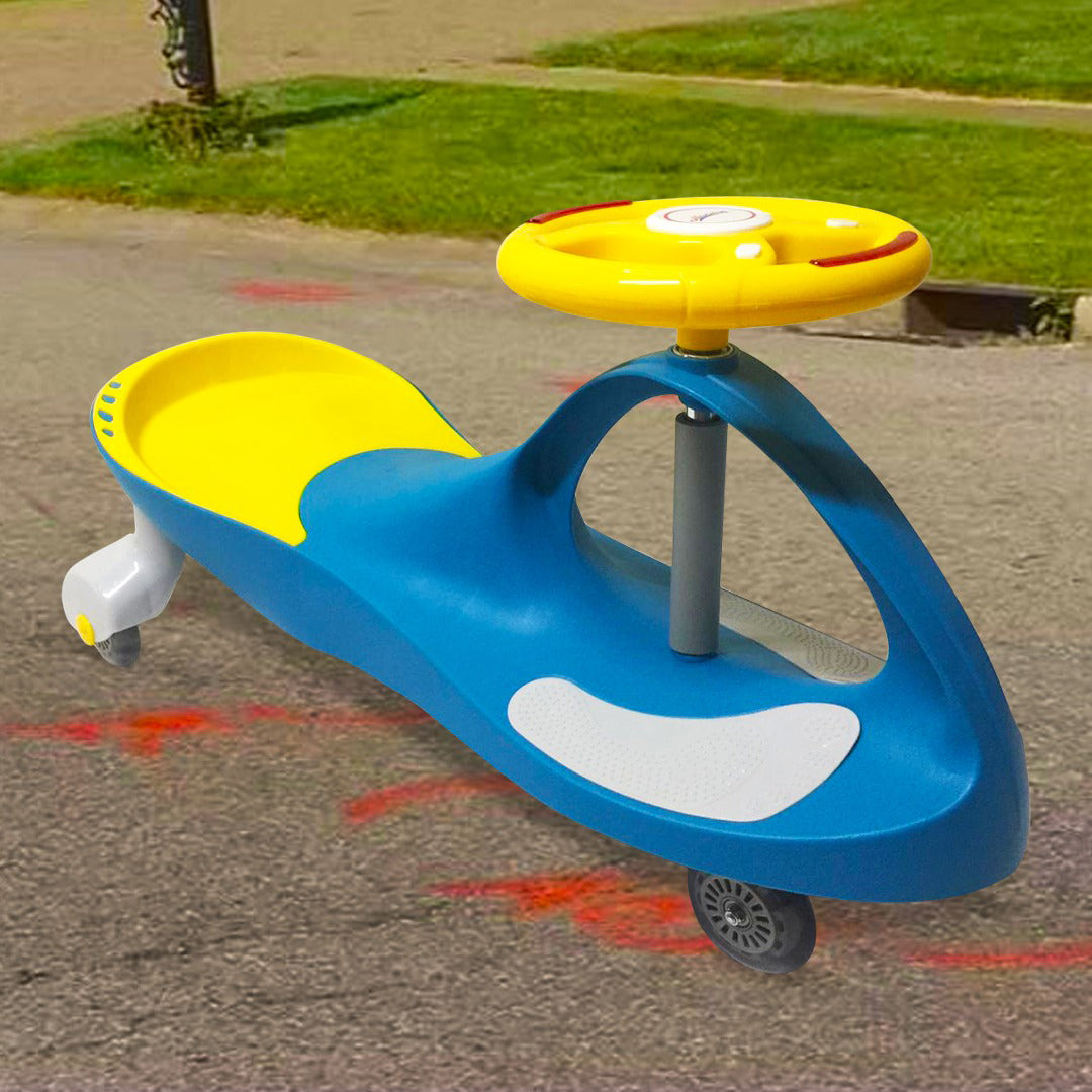 Baby Swing Car With Music And Lights On Wheels Assorted