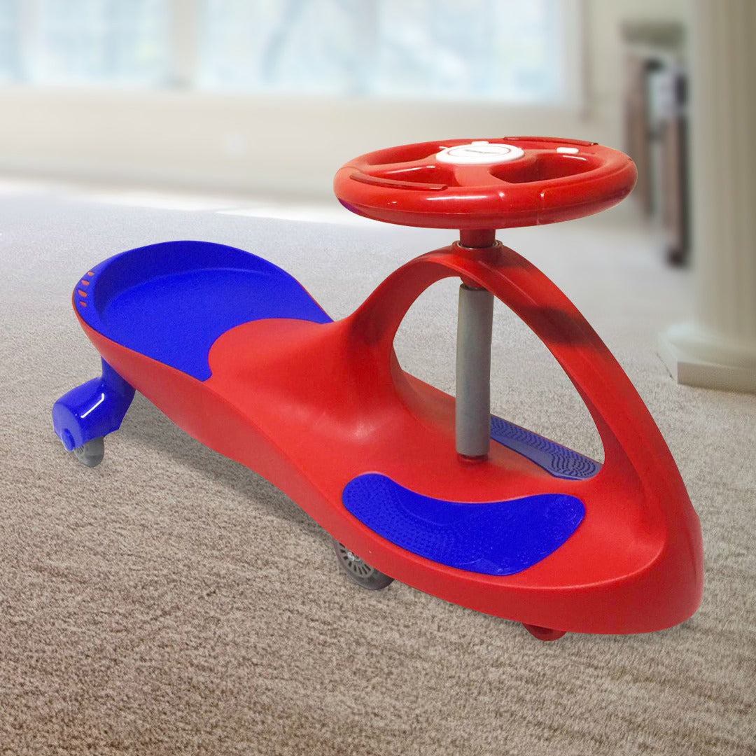 Baby Swing Car With Music And Lights On Wheels Assorted