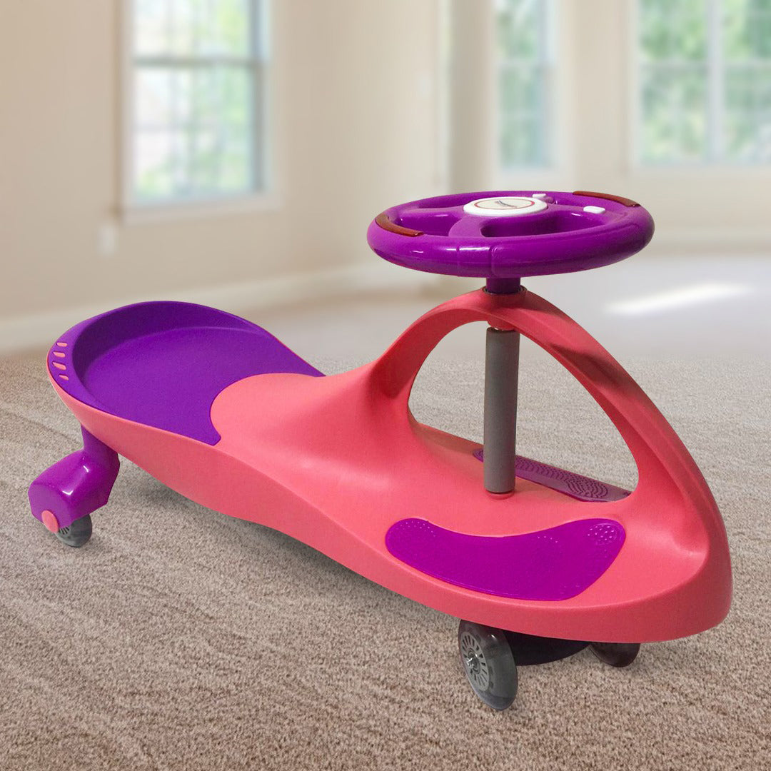Baby Swing Car With Music And Lights On Wheels Assorted
