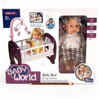 Baby World Boy Doll With Bed Set Box