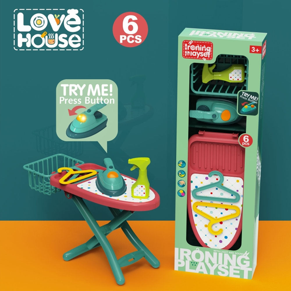 Love house children ironing playset 6 pcs
