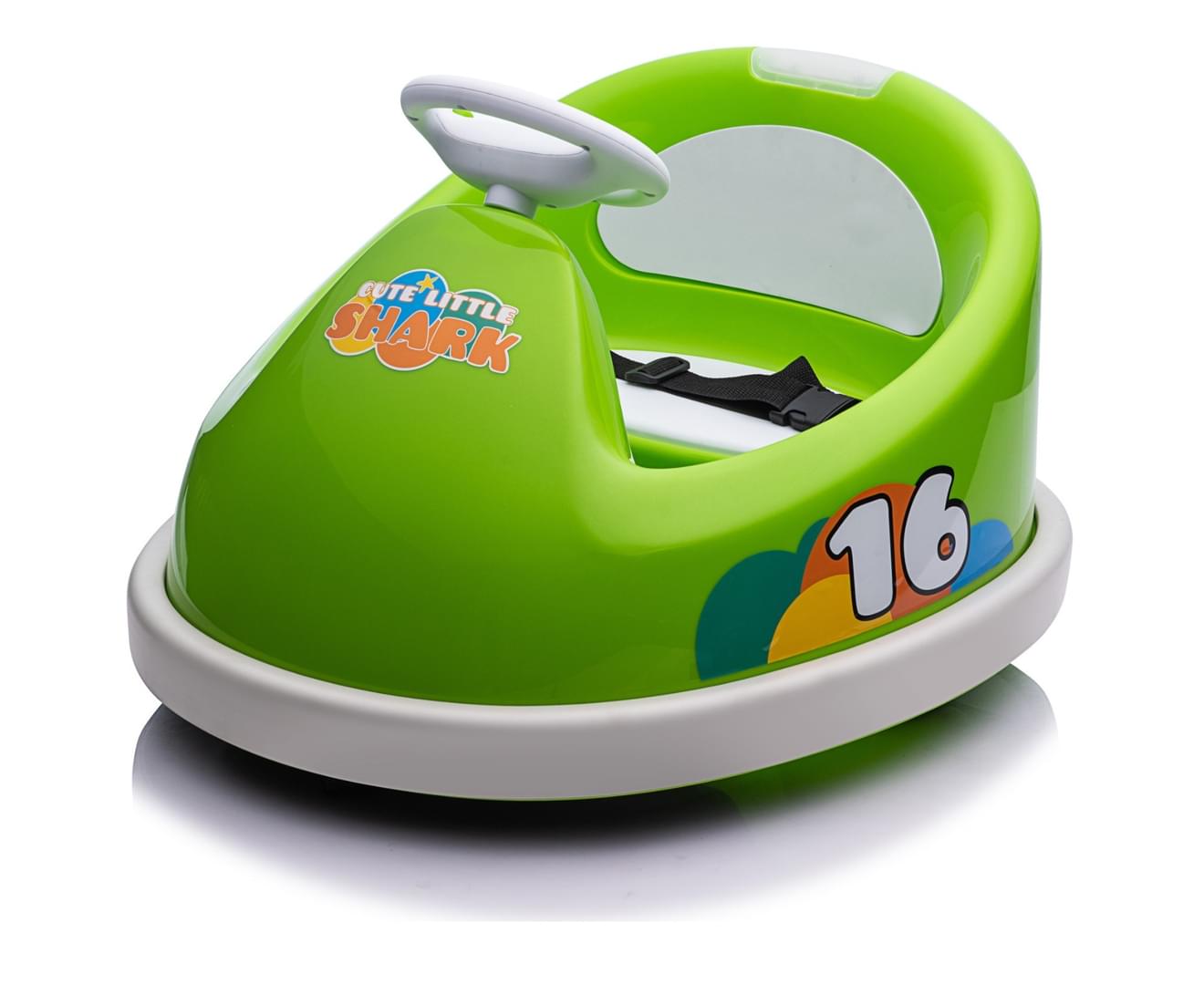 Little Shark 6V Battery Operated Bumper Car Green