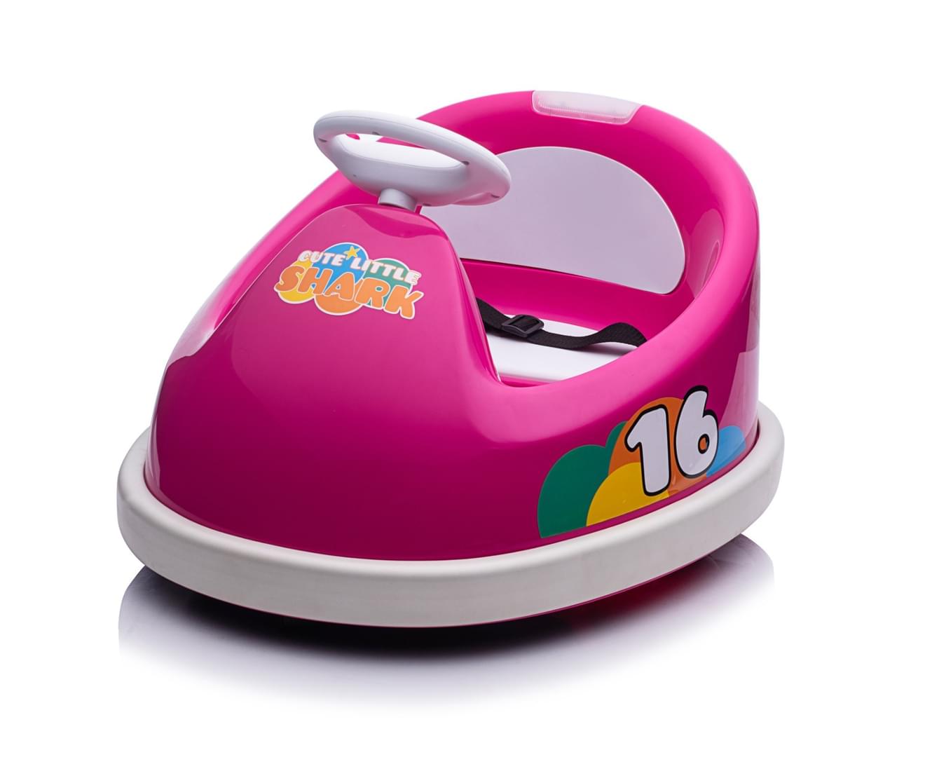 Little Shark 6V Battery Operated Bumper Car Pink