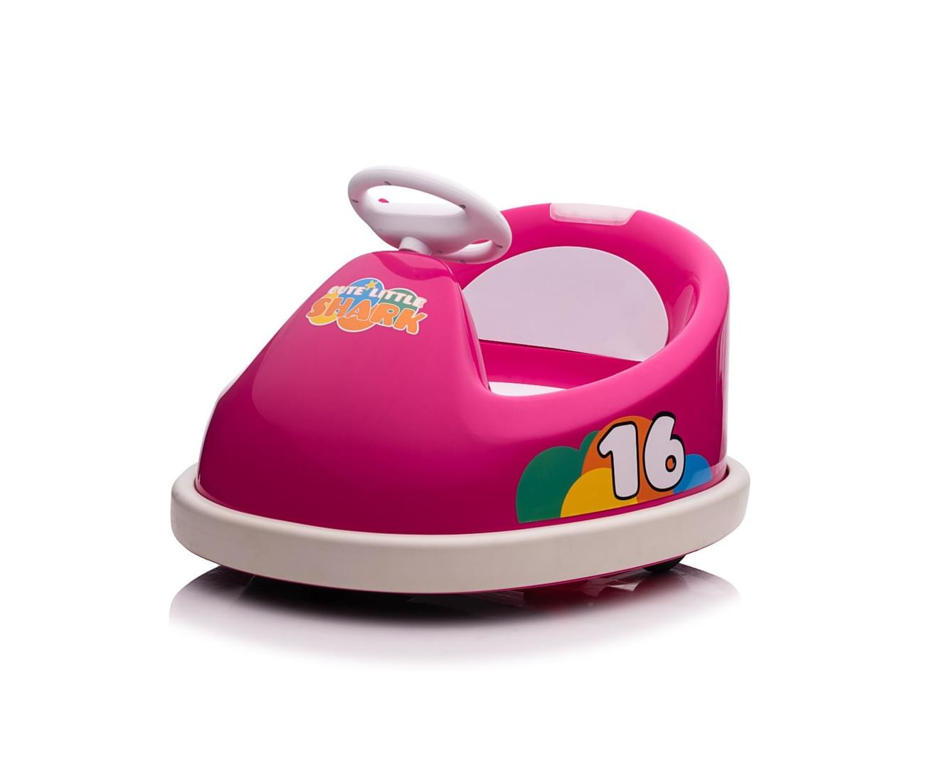 Little Shark 6V Battery Operated Bumper Car Pink