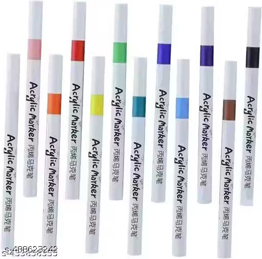 12 pcs Small Acrylic Marker Pens