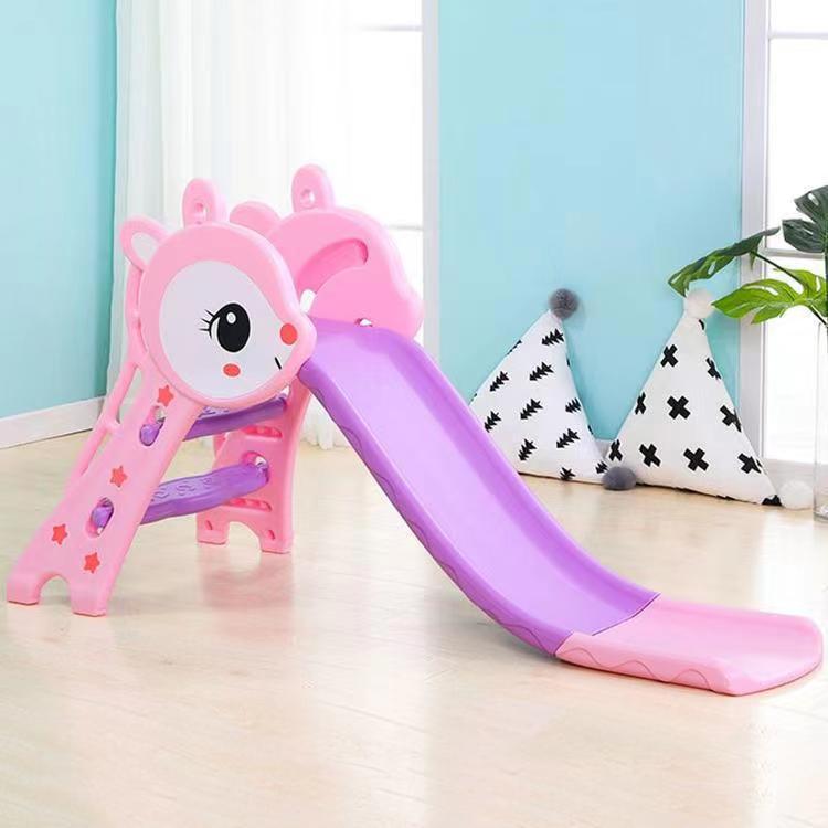 Toddler Plastic Kids Slide with Climb Stairs Pink