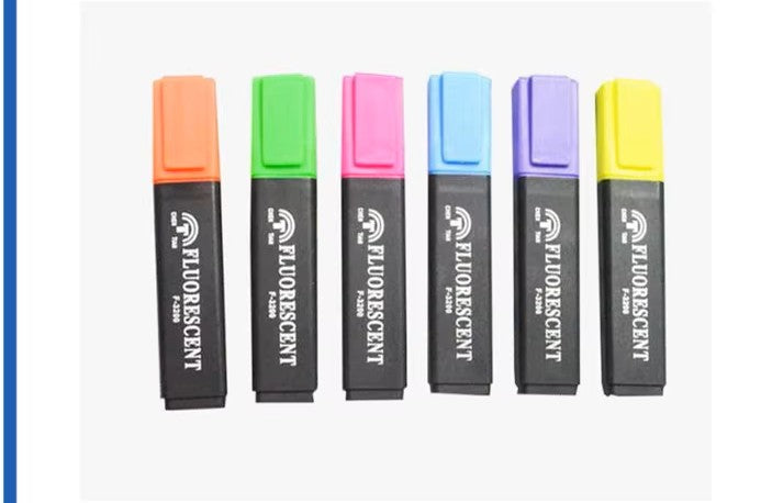Fluorescent Highlighter 6 Pcs Set