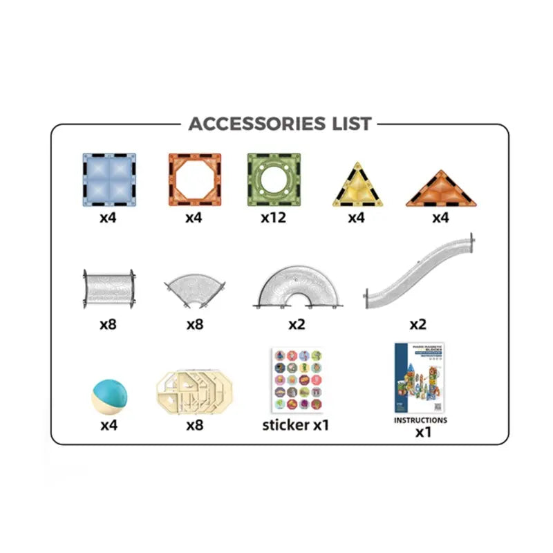 Fun Magnetic Blocks Set 60 Pieces