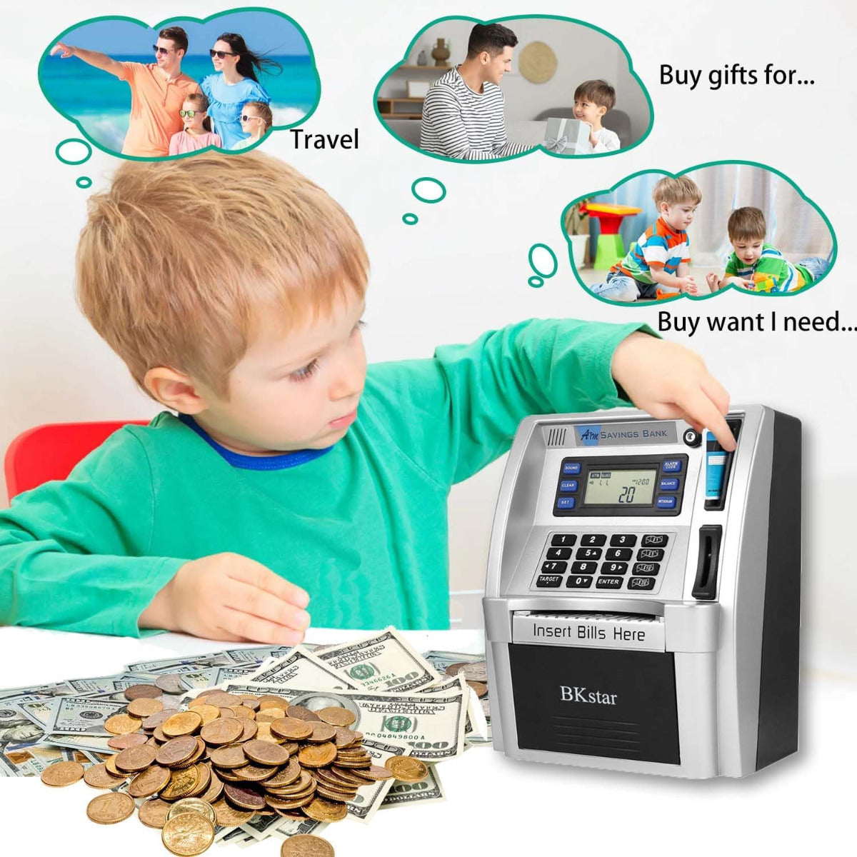 Atm Savings Bank Personal Atm Cash Coin Money Savings Bank