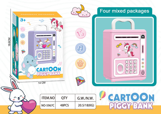 Fingerprint Unicorn Piggy Bank Box
