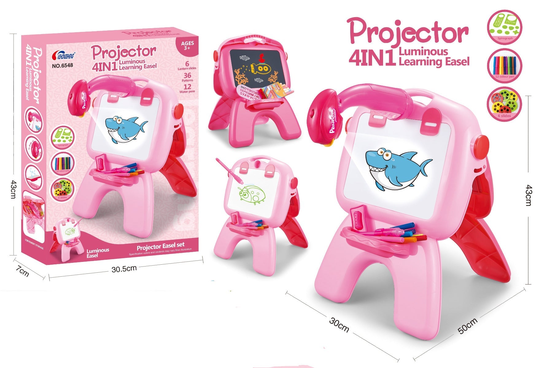 Projection Luminous Learning Drawing Board 4 in 1