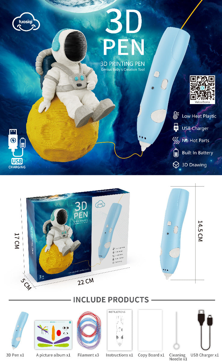 Low Temperature 3d Printing Pen Blue