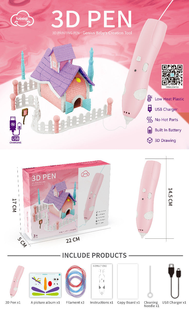 Low Temperature 3d Printing Pen Pink