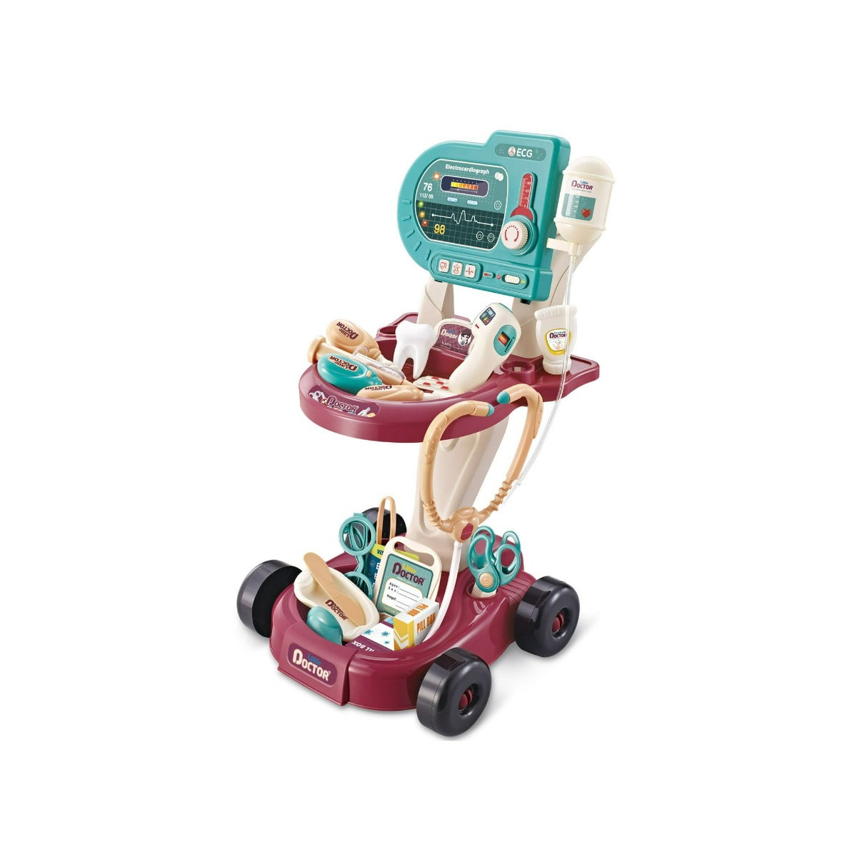 Doctor Play Set Toy Medical Equipment with x-Ray Trolley 29pcs