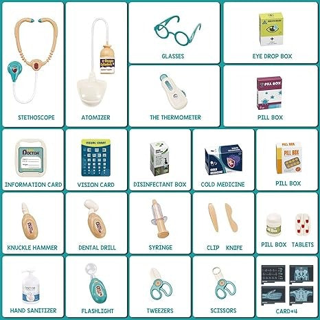 Doctor Kit for Kid Pretend Medical Station Toy Set