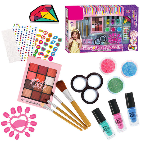 Girls Makeup Set and Nail Art Salon