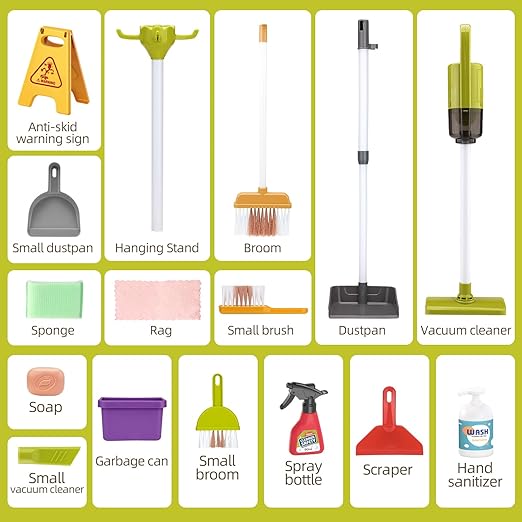 Little Helper Cleaning Cart Set Green color