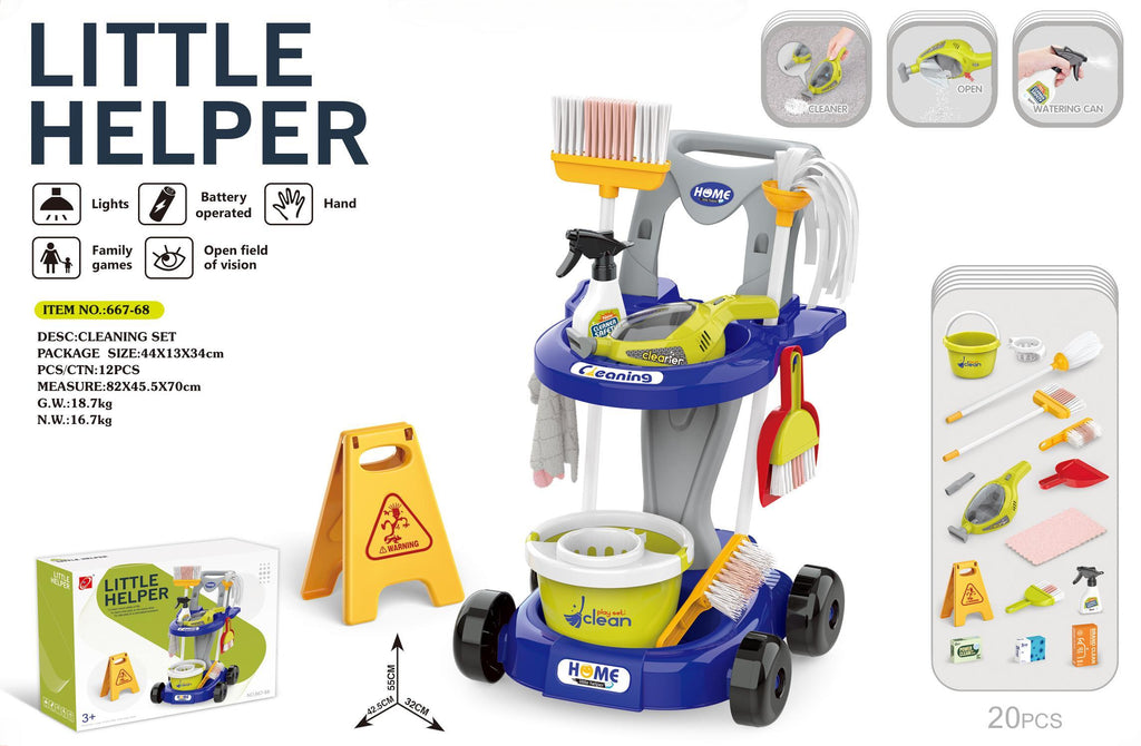Piqoqo Little Helper Cleaning Set Blue Color