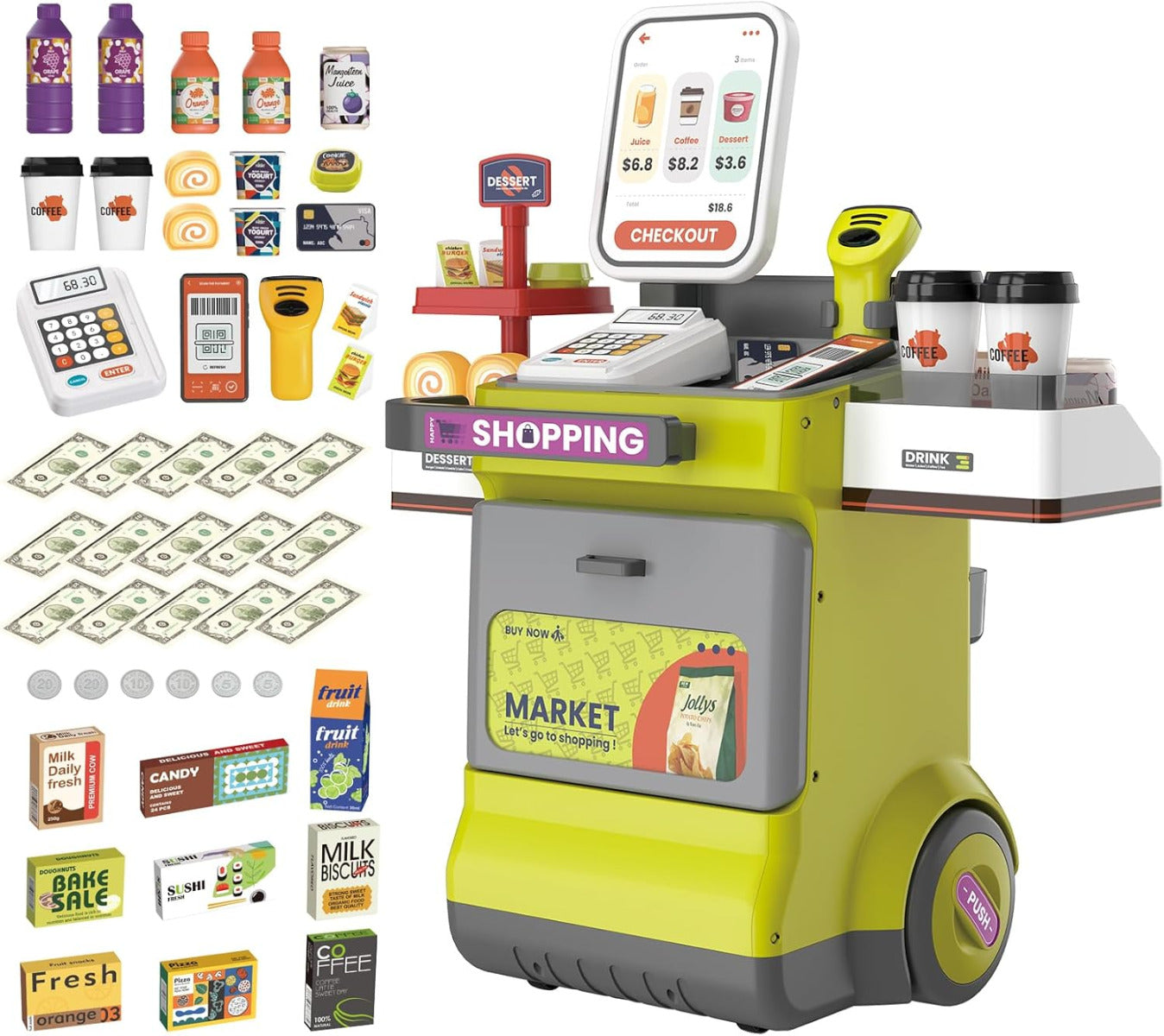 Super Market Playset Green color